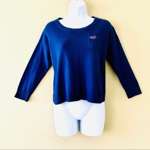 HOLLISTER⚡️Navy Blue Front Pocket Sweater_M
